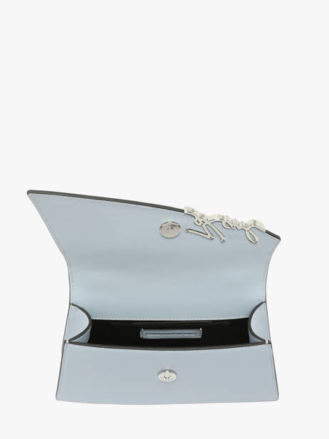 Cross Body Tas K Signature Leder Karl lagerfeld Blauw k signature A1W30458 ander zicht 3